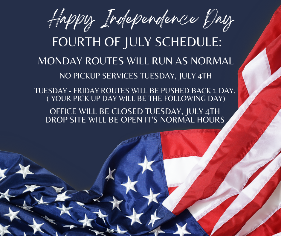 Garbage Pickup Schedule Change for 4th of July Holiday