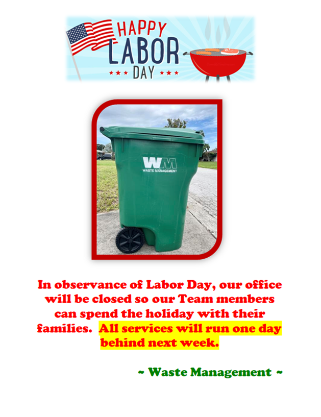 Does Waste Management Pickup On Labor Day 2025 Nola Terrye